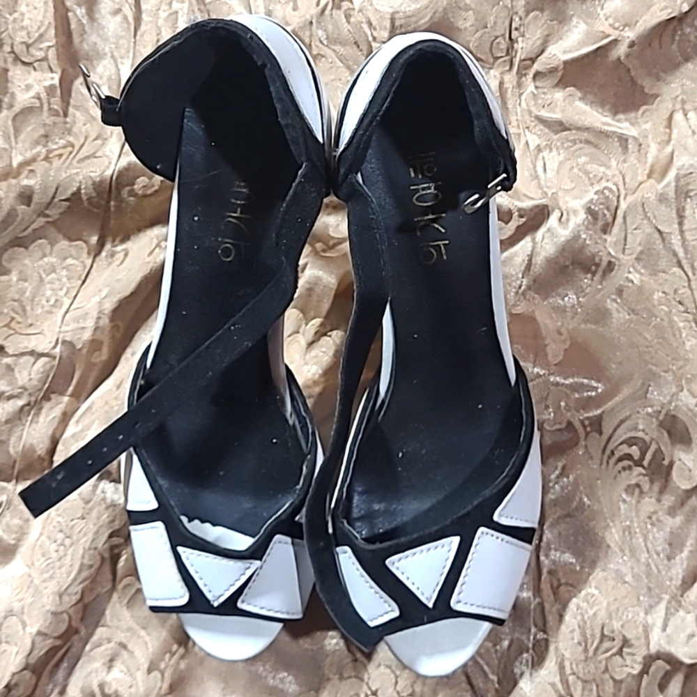 Black and White heels/pumps